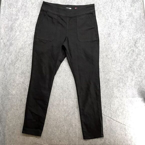 Faith Jeans Pants Womens Size 12 Black Stretch Jegging High Rise w/ Slash Pocket - Picture 1 of 11